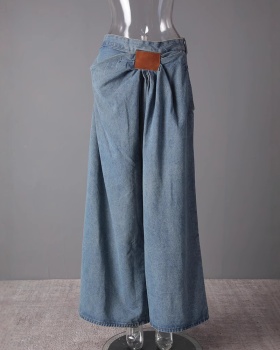 American style wide leg jeans loose pants for women