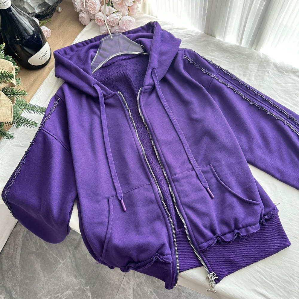 Niche little devil short skirt inside the ride coat 3pcs set