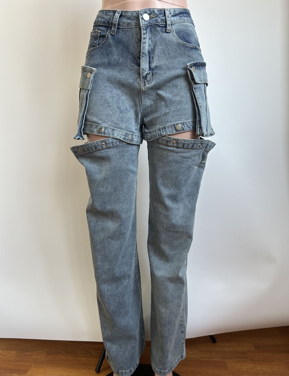 Fashion wear shorts removable denim long pants