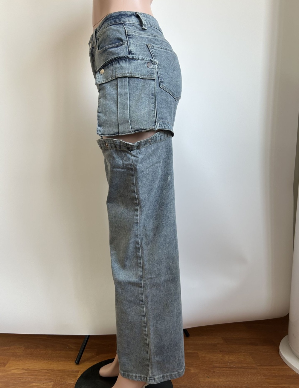 Fashion wear shorts removable denim long pants