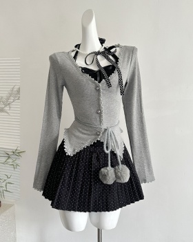 Enticement tops knitted cardigan 3pcs set