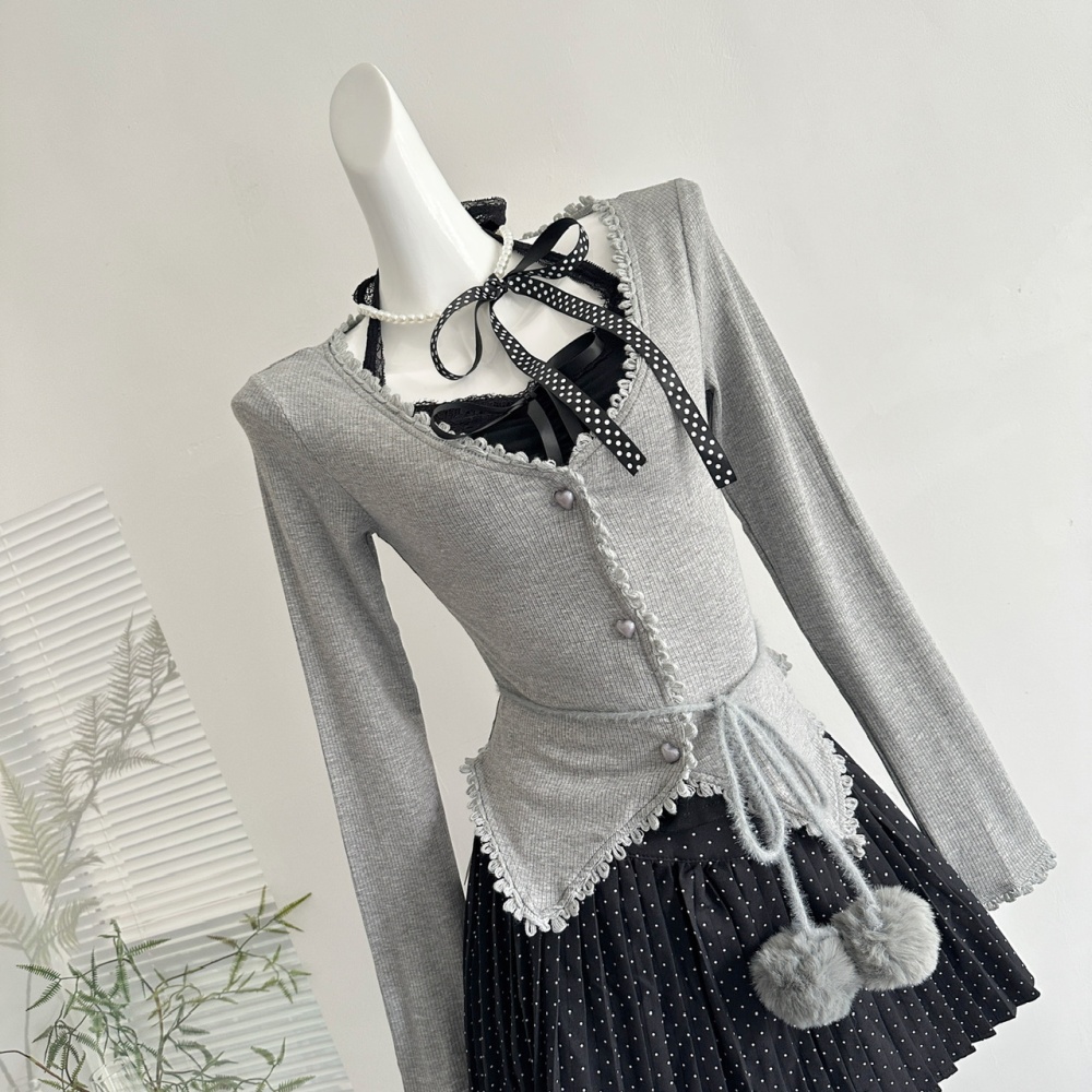 Enticement tops knitted cardigan 3pcs set