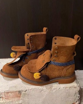 Travel leather cashmere cozy seaside grace boots for women
