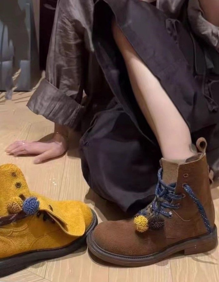 Travel leather cashmere cozy seaside grace boots for women