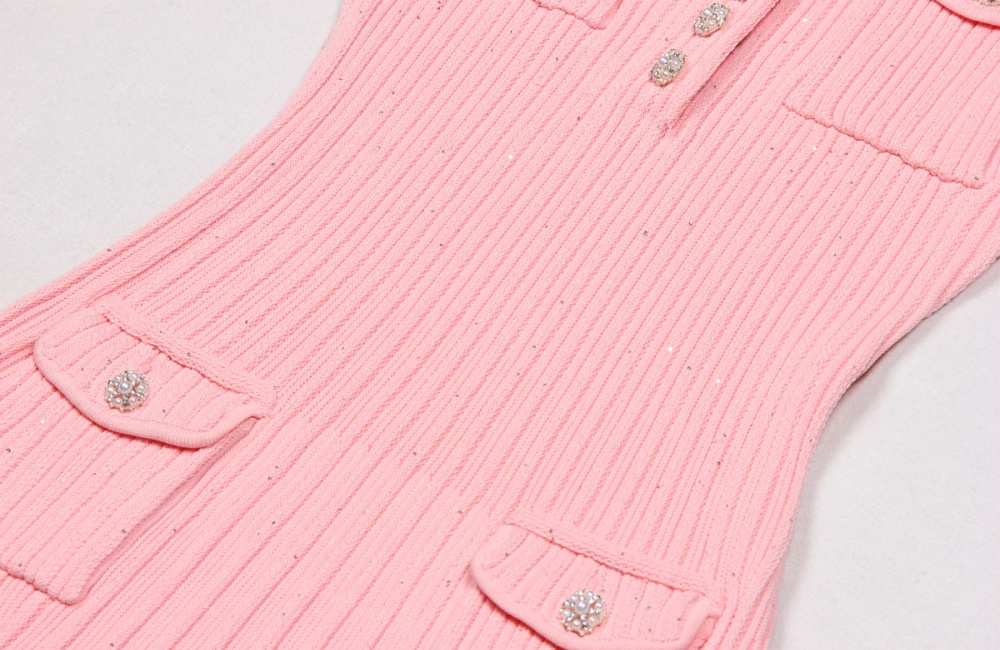 Short summer chanelstyle knitted short sleeve dress