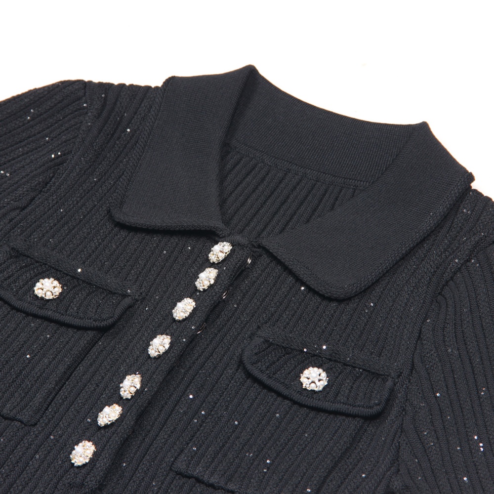 Short summer chanelstyle knitted short sleeve dress