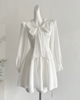 Autumn shirt lace dress