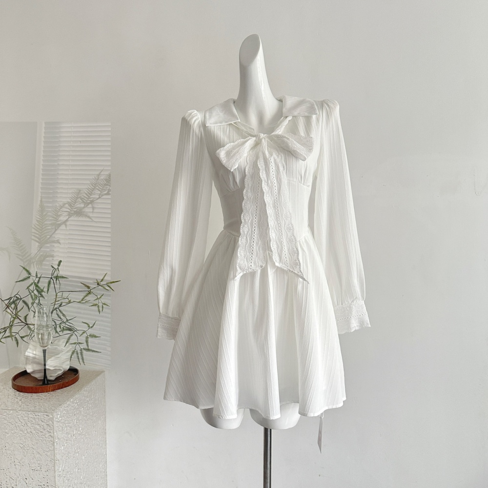 Autumn shirt lace dress