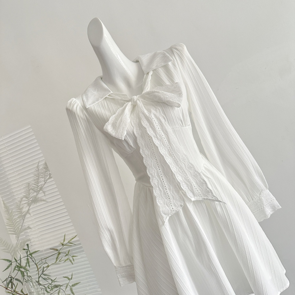 Autumn shirt lace dress