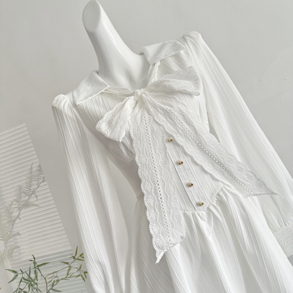 Autumn shirt lace dress