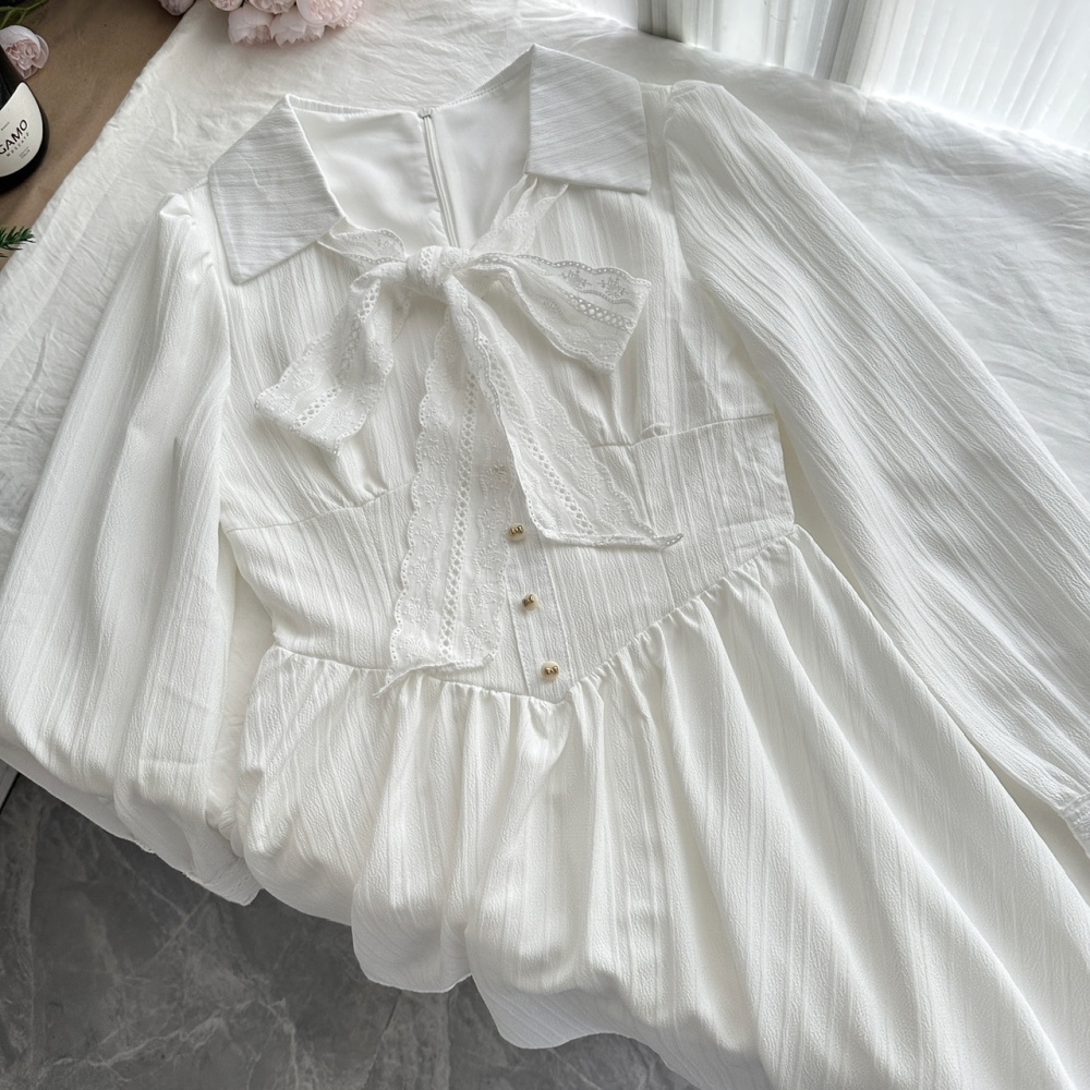 Autumn shirt lace dress