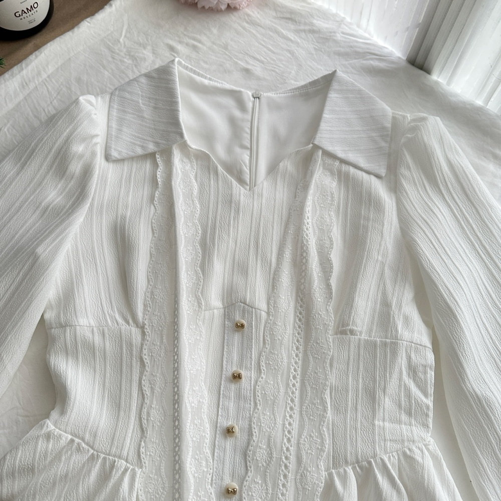 Autumn shirt lace dress