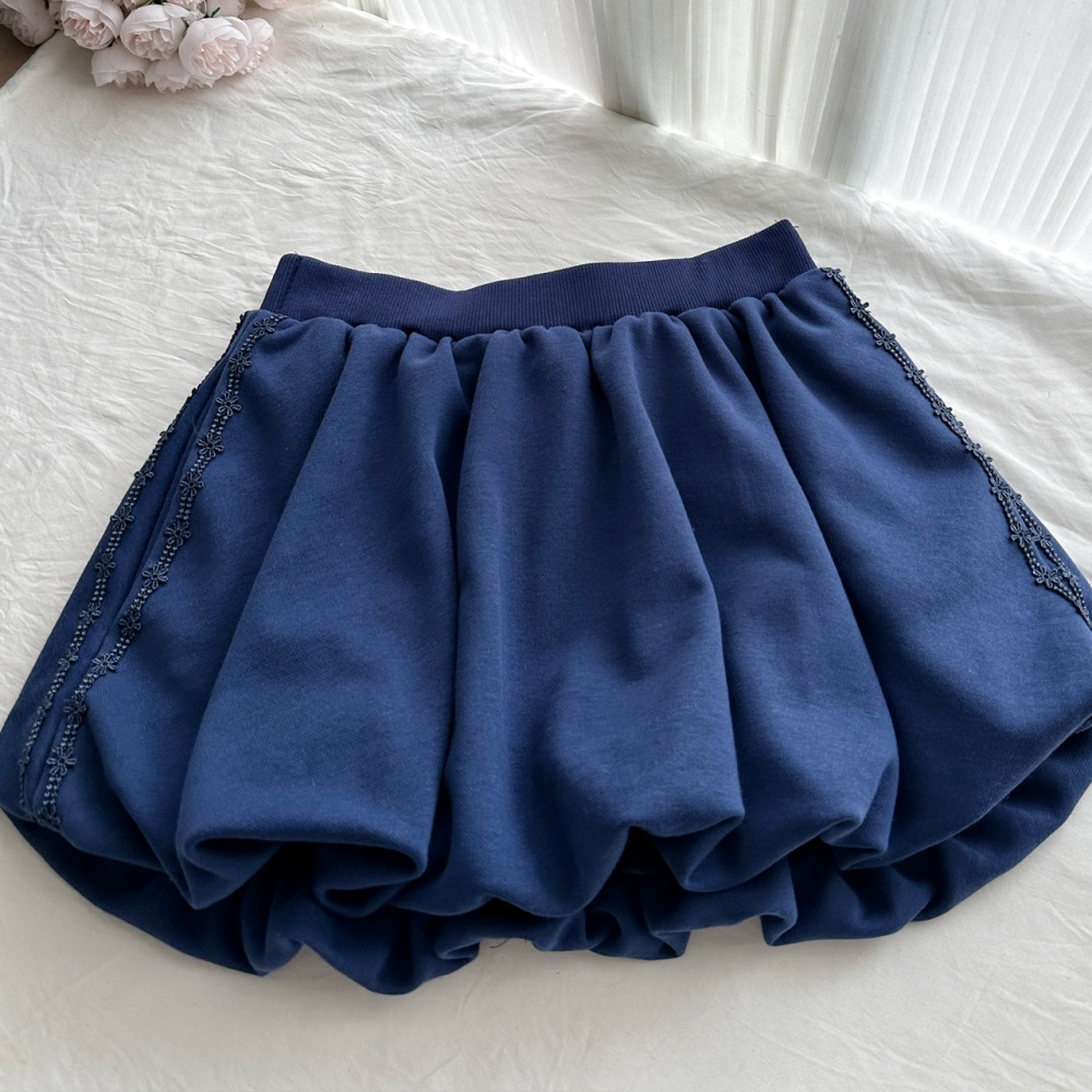 Sweet autumn coat all-match short skirt 3pcs set