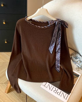 Autumn and winter flat shoulder tops knitted scarves for women