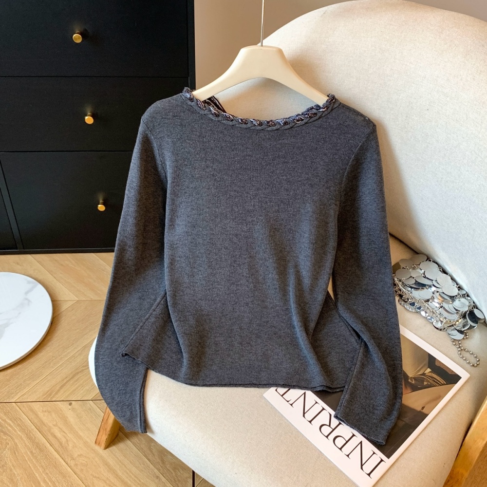 Autumn and winter flat shoulder tops knitted scarves for women