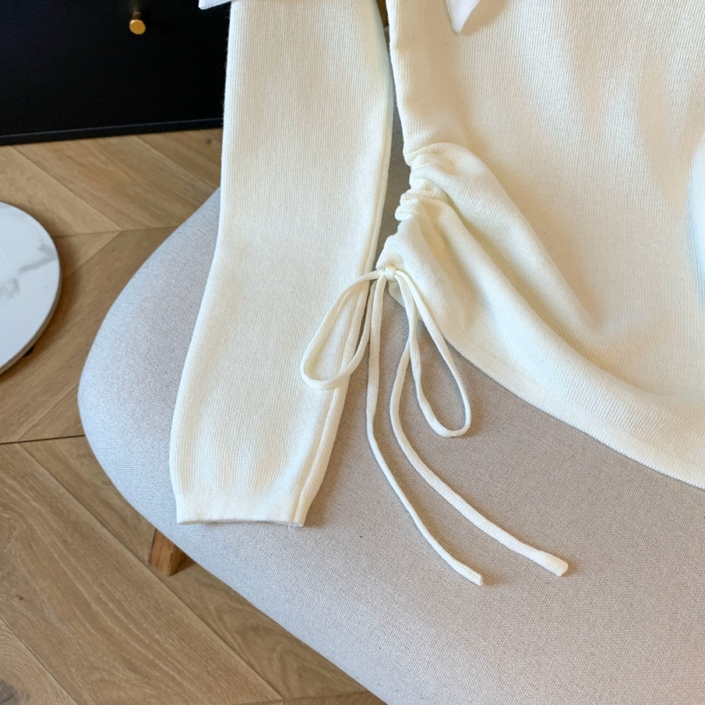 Slim scarves sloping shoulder bottoming shirt for women