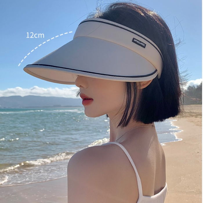 Sun large cap face sandy beach simple summer shade hat
