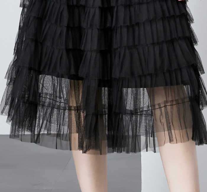 Cake black coat gauze fashion business suit a set