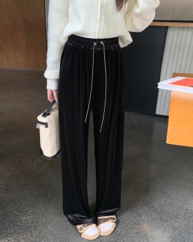 Drape chain wide leg pants mopping autumn long pants