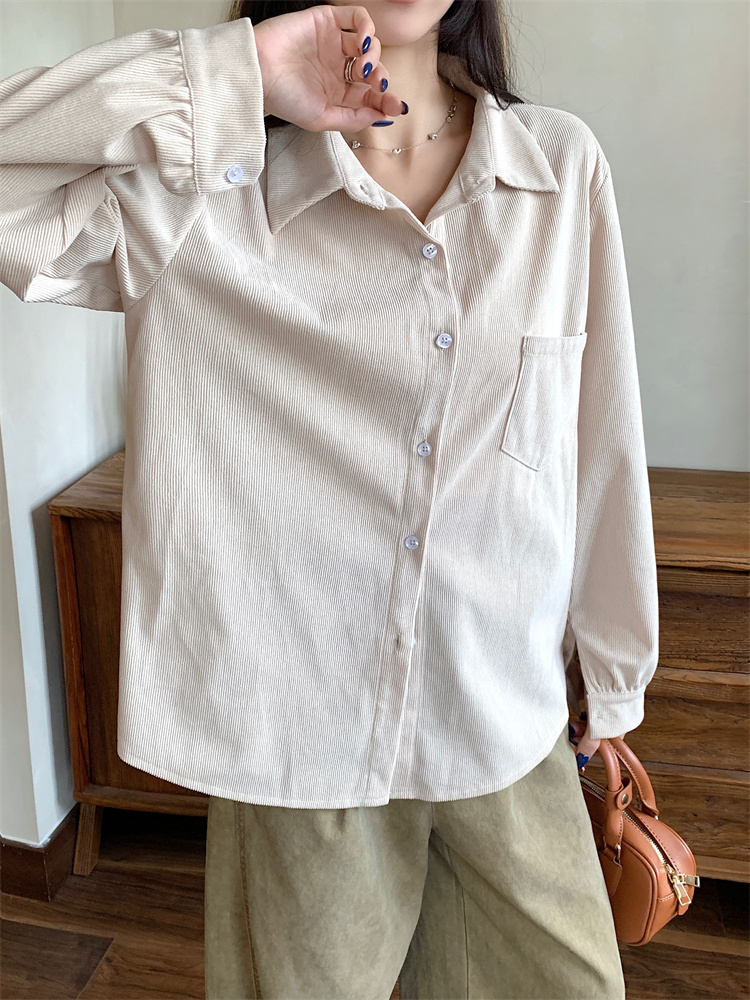 Long shirt autumn and winter tops for women