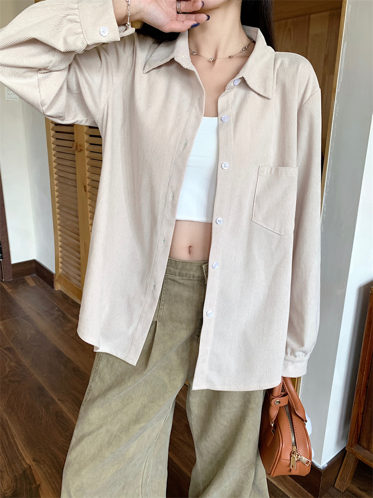 Long shirt autumn and winter tops for women