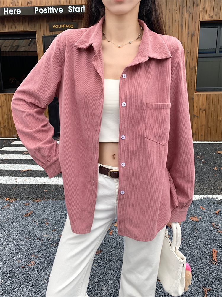 Long shirt autumn and winter tops for women