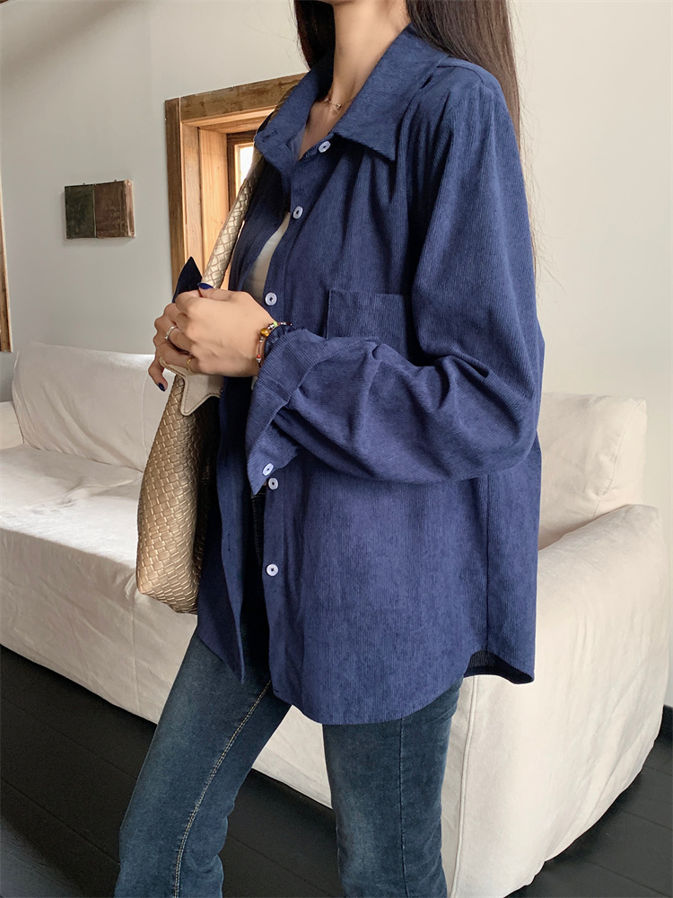 Long shirt autumn and winter tops for women