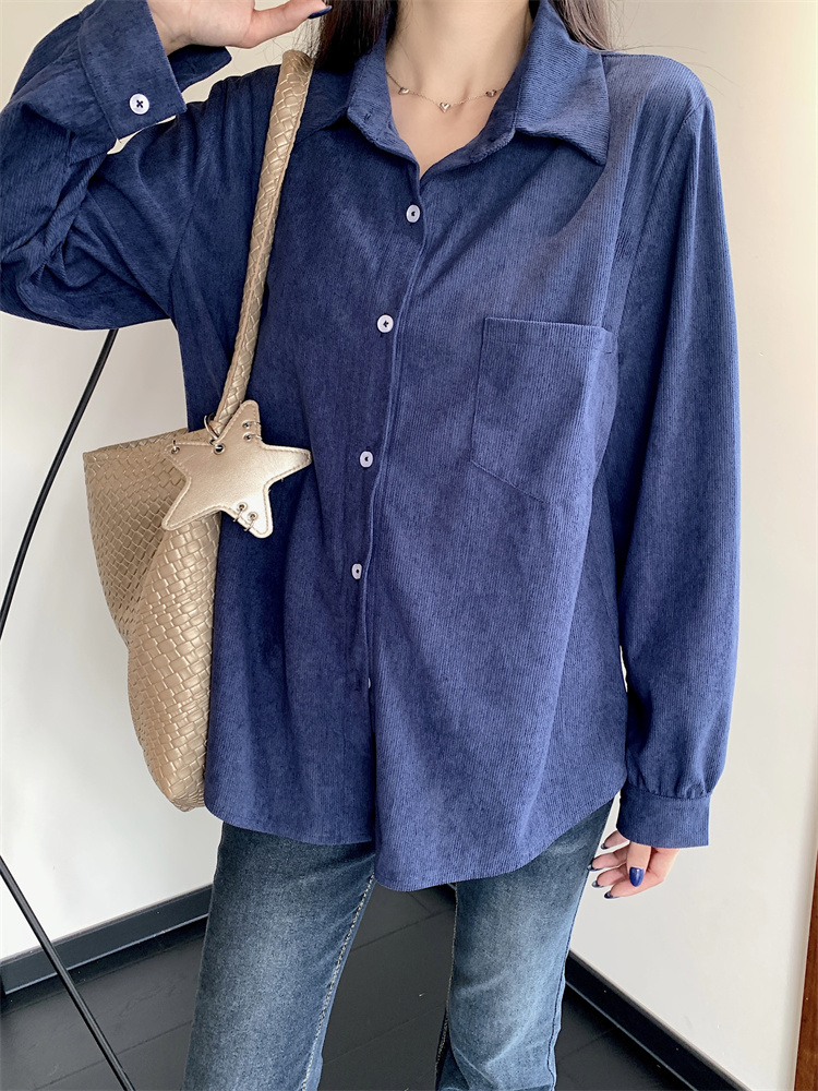 Long shirt autumn and winter tops for women