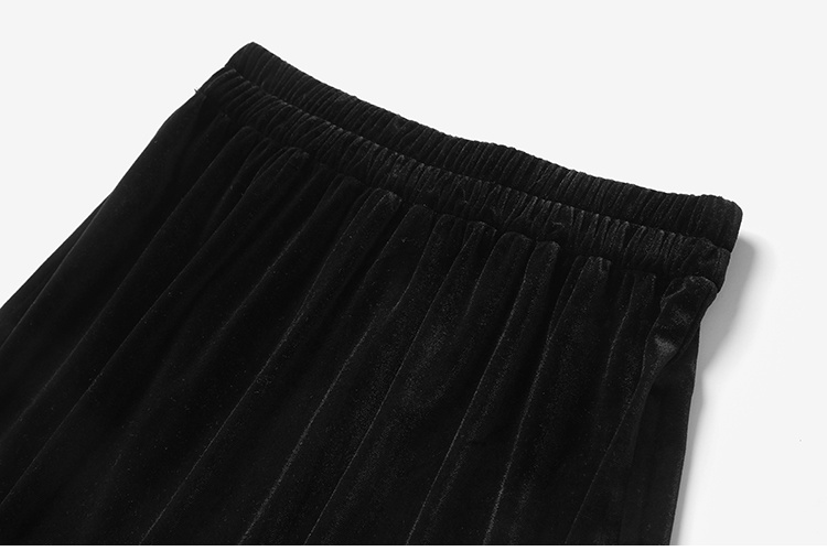 Drape long retro short skirt split high waist skirt for women