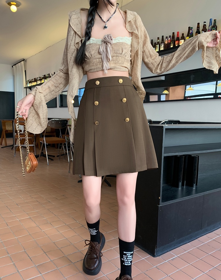 High waist slim business suit A-line skirt