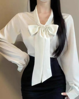 France style long sleeve tops niche shirt for women