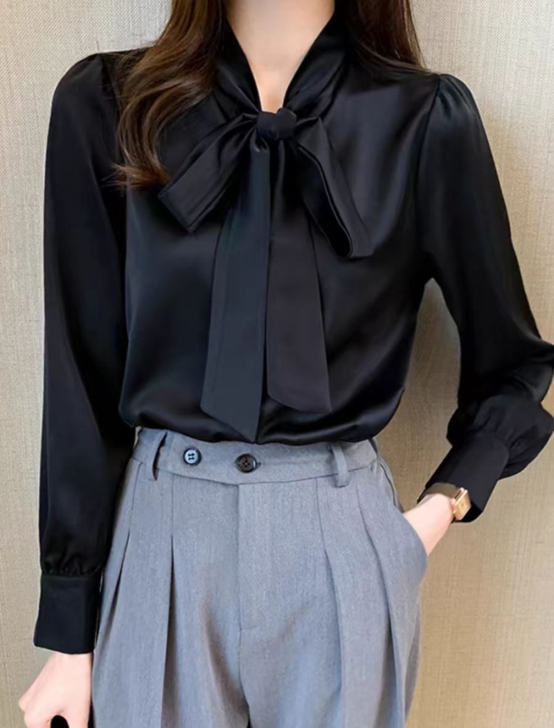 France style long sleeve tops niche shirt for women