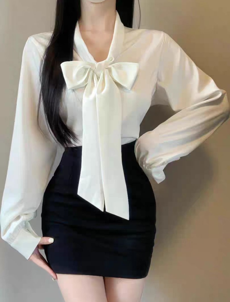 France style long sleeve tops niche shirt for women