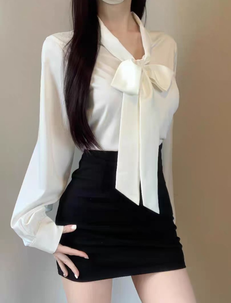 France style long sleeve tops niche shirt for women