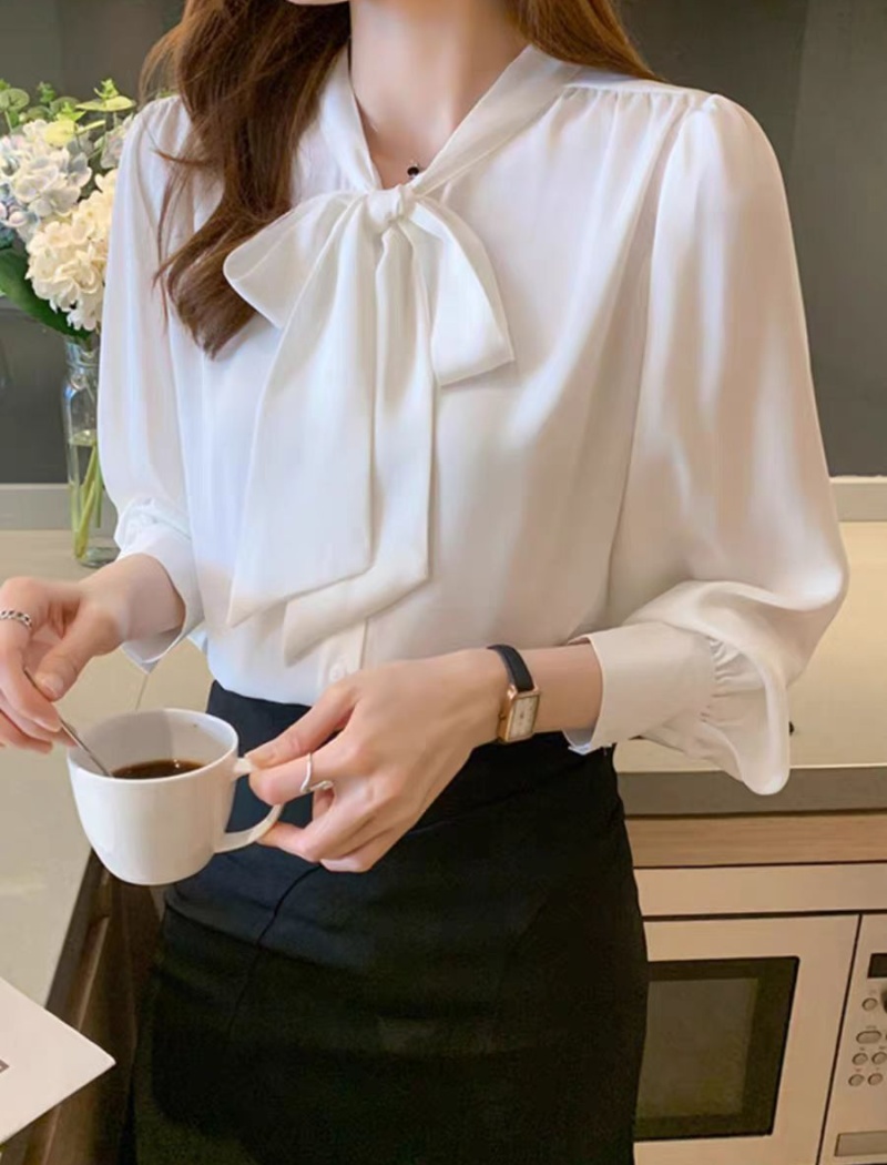 France style long sleeve tops niche shirt for women