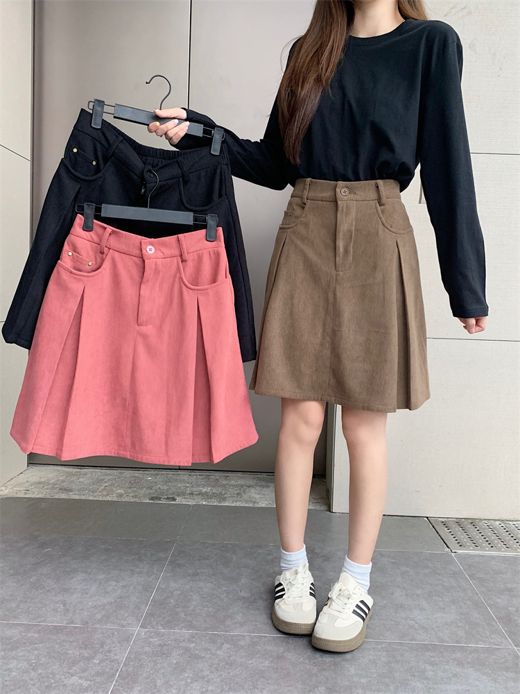Slim A-line short skirt high waist skirt for women