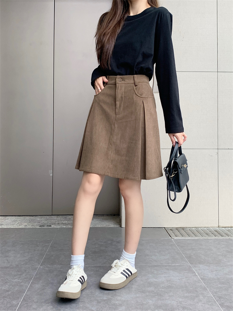 Slim A-line short skirt high waist skirt for women