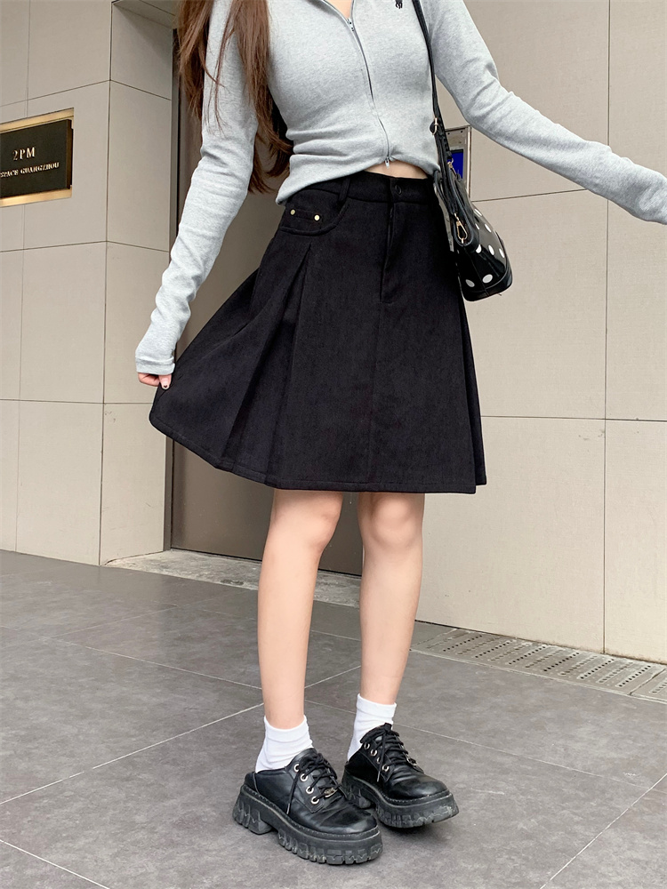 Slim A-line short skirt high waist skirt for women