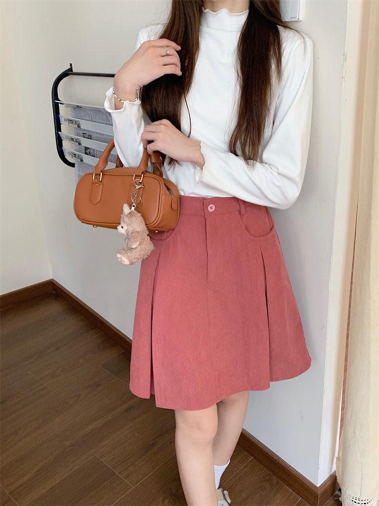 Slim A-line short skirt high waist skirt for women