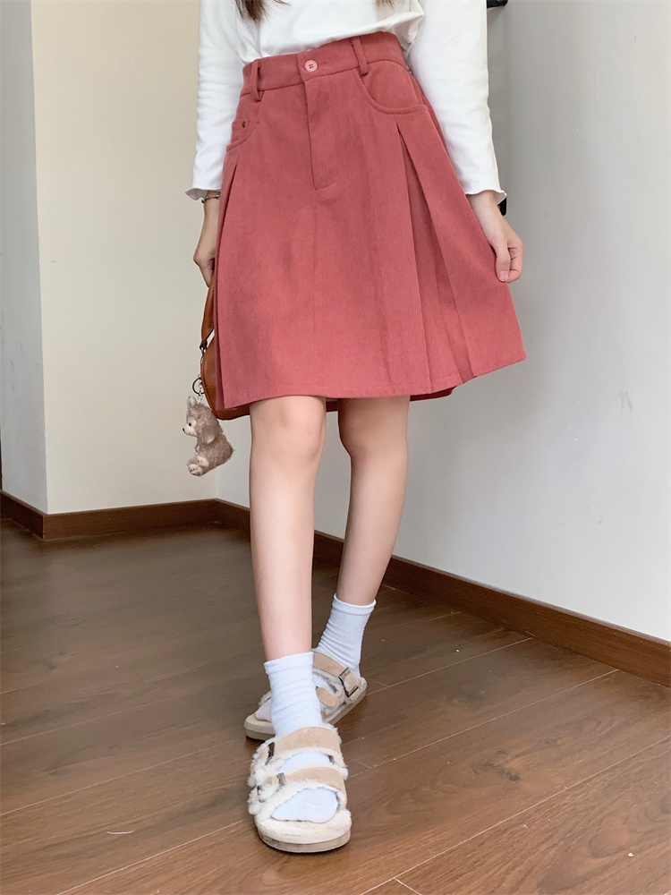 Slim A-line short skirt high waist skirt for women