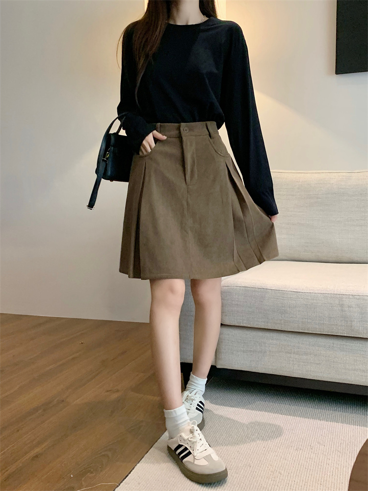 Slim A-line short skirt high waist skirt for women