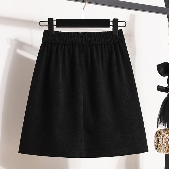 A-line high waist one step skirt package hip skirt for women