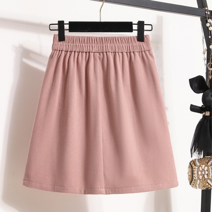 A-line high waist one step skirt package hip skirt for women