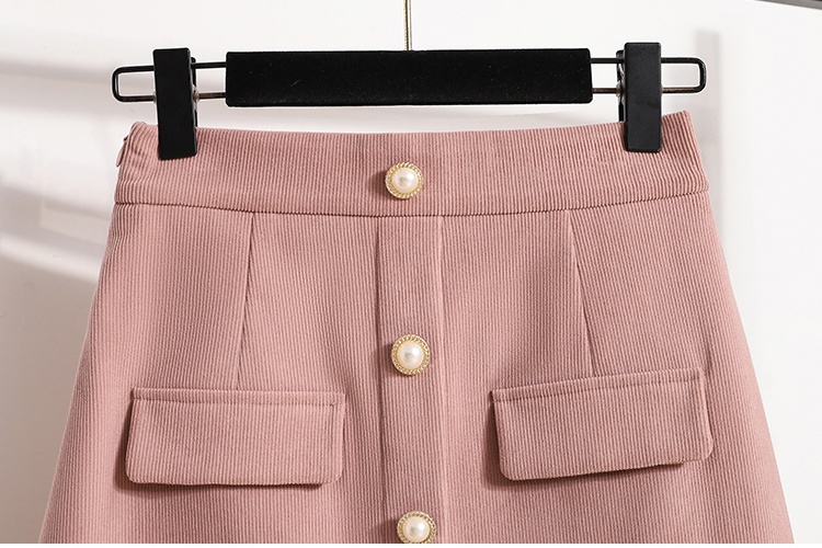 A-line high waist one step skirt package hip skirt for women
