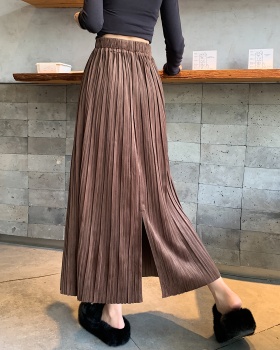 Drape pleated long skirt long skirt for women