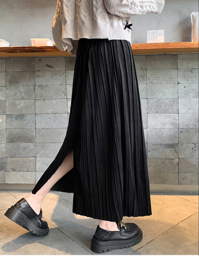 Drape pleated long skirt long skirt for women