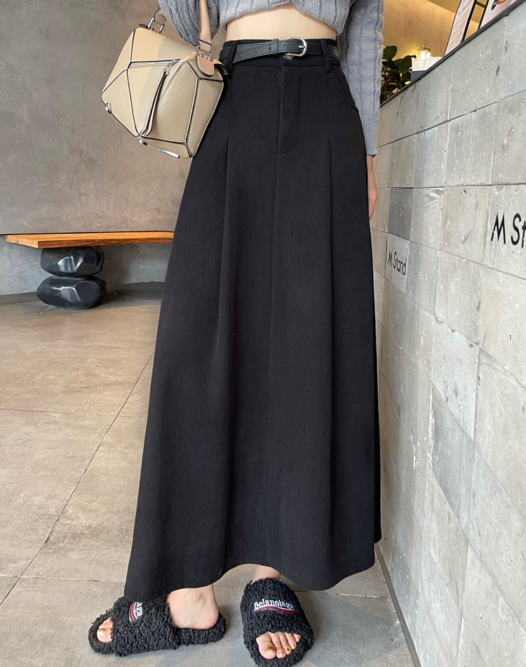 Autumn and winter long skirt A-line skirt for women