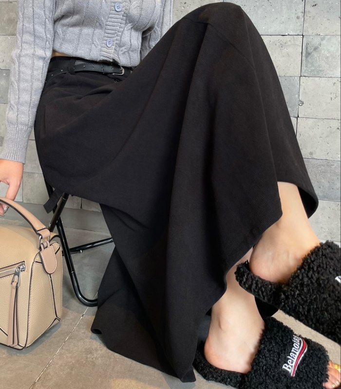 Autumn and winter long skirt A-line skirt for women