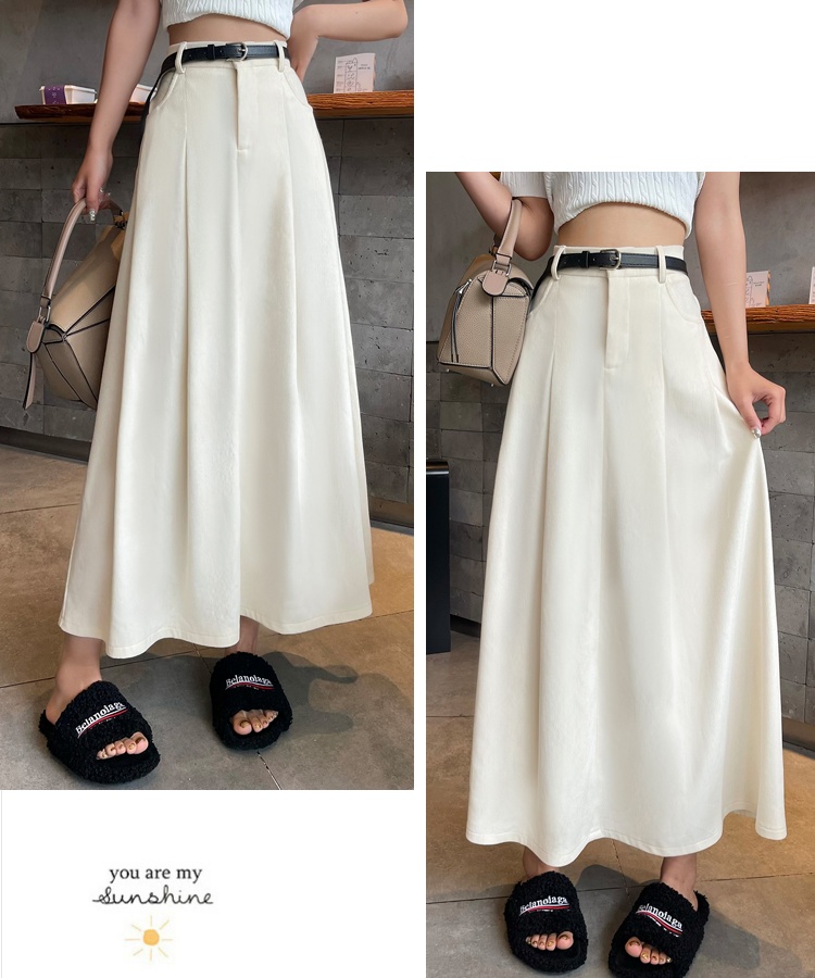 Autumn and winter long skirt A-line skirt for women