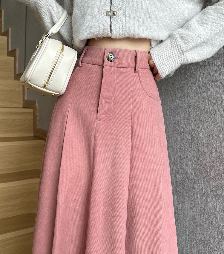 Autumn and winter long skirt A-line skirt for women